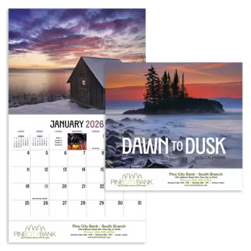 Dawn to Dusk Appointment Wall Calendar - Stapled